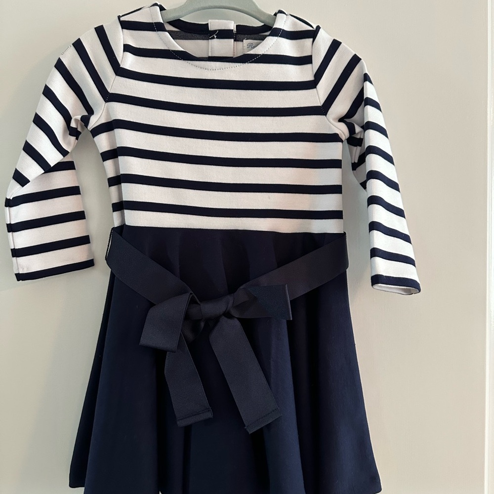 Ralph Lauren Navy and White Striped Dress
